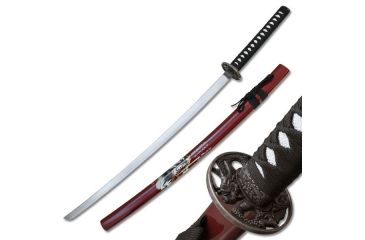 Image of Master Cutlery Fixed Blade, 40.5in, Stainless Steel Blade, Black Cord Wrapped Handle SW-456BGS