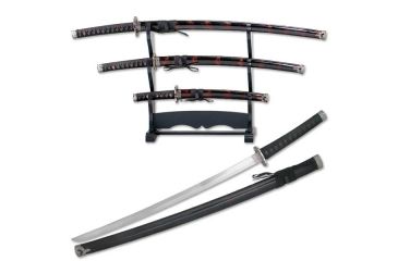 Image of Master Cutlery Fixed Blade, 40in, Stainless Steel Blade, Black Cord Wrapped Handle YK-58BG4