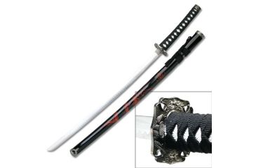 Image of Master Cutlery Fixed Blade, 40in, Stainless Steel Blade, Black Cord Wrapped Handle YK-58RD