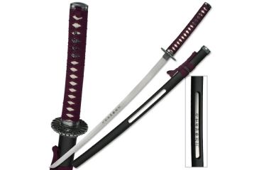 Image of Master Cutlery Fixed Blade, 40in, Stainless Steel Blade, Purple Cord Wrapped Handle JS-627
