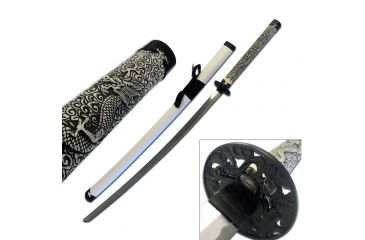 Image of Master Cutlery Fixed Blade, 41in, Stainless Steel Blade, Dragon Sculpted Nylon Fiber Handle SW-469WH