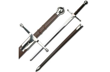 Image of Master Cutlery Fixed Blade, 44.5in, Stainless Steel Blade, Leather Handle KS-8149