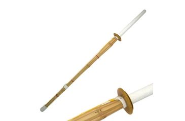 Image of Master Cutlery Fixed Blade, 47in, Bamboo Blade, White Leather Wrapped Handle 503L