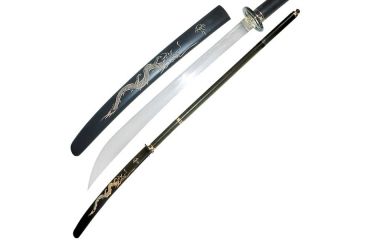 Image of Master Cutlery Fixed Blade, 62in, Stainless Steel Blade, Black Handle JL-069