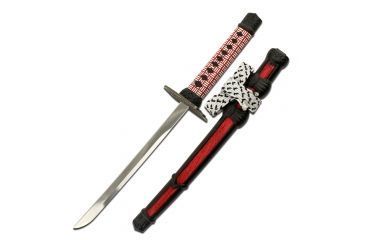 Image of Master Cutlery Fixed Blade, 8in, Stainless Steel Blade, Burgundy Cord Wrapped Handle CM-02BG