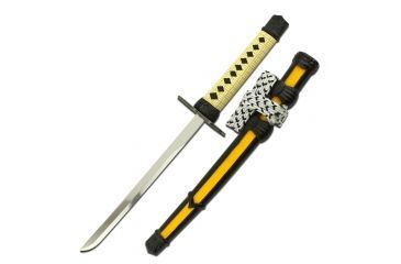 Image of Master Cutlery Fixed Blade, 8in, Stainless Steel Blade, Yellow Cord Wrapped Handle CM-02YL