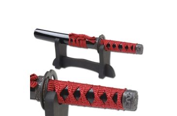 Image of Master Cutlery Fixed Blade, 9.5in, Stainless Steel Blade, Red Cord Wrapped Handle SW-1811BK