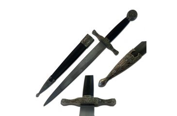 Image of Master Cutlery Fixed Blade, 9.6in, Stainless Steel Blade, Black Nylon Fiber Handle HK-3417SL