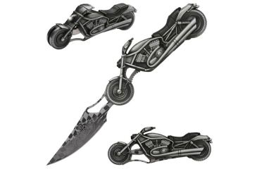 Image of Master Cutlery Folding Blade, 2.75in, Stainless Steel Blade, Zinc Aluminum Motorcycle Design Handle PK-2375