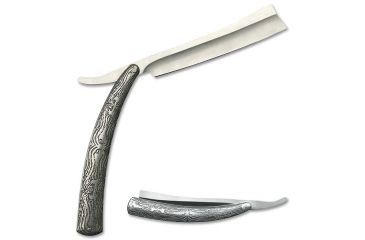 Image of Master Cutlery Folding Blade, 6in, Stainless Steel Blade, Acid Etched Graphic Stainless Steel Handle YC-116