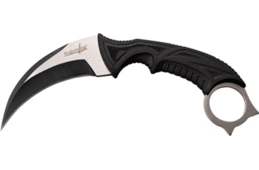 Image of Survivor 4in Fixed Blade Knife, Stainless Steel, Hawkbill, SVFIX014CS
