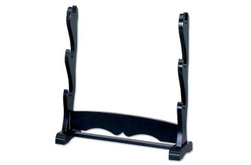 Image of Master Cutlery Sword Stand Black Wooden 3-Tiers Top Sword Stand, Black WS-3