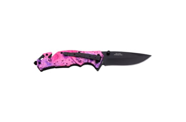 Image of Master USA Drop Point Spring Assisted Knife, 3.5 in, 3Cr13 Stainless Steel Stainless Steel, Pink Camo, MU-A001PK