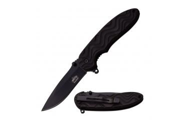 Image of Master USA Folding Blade, 3.5in, Stainless Steel Blade, Rubberized Abs Black Handle MU-A036BK