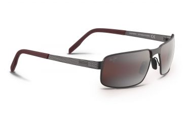 Image of Maui Jim Castaway Sunglasses - Dark Gunmetal Frame,Polarized Maui Rose Lens R187-02C
