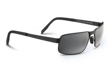 Image of Maui Jim Castaway Sunglasses - Matte Black Frame,Polarized Neutral Grey Lens 187-02M