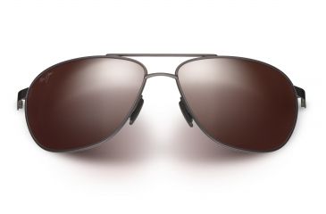 Image of Maui Jim Castles Sunglasses, Satin Dark Gunmetal Frame, Maui Rose Lens, Polarized, R728-02S