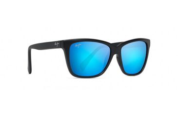 Image of Maui Jim Jacaranda Fashion  Sunglasses,Matte Black,Blue Hawaii Lens B763-2M