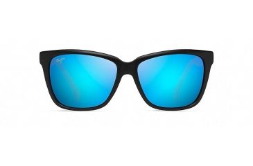 Image of Maui Jim Jacaranda Fashion  Sunglasses,Matte Black,Blue Hawaii Lens B763-2M