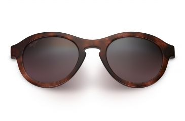 Image of Maui Jim Leia Sunglasses,Round,Brown Feathered Frame,Polarized Maui Rose Lens RS708-26D