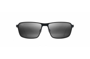 Image of Maui Jim Glass Beach Sunglasses, Matte Black, Neutral Grey, 748-2M