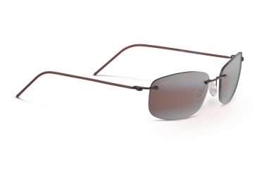 Image of Maui Jim Myna Sunglasses, Burgundy with Red Sleeve Frame, Maui Rose Lens, Polarized, R718-07