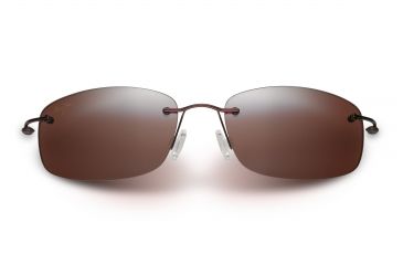 Image of Maui Jim Myna Sunglasses, Burgundy with Red Sleeve Frame, Maui Rose Lens, Polarized, R718-07