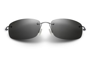 Image of Maui Jim Myna Sunglasses, Gunmetal Blue with Black Sleeve Frame, Neutral Grey Lens, Polarized, 718-06