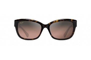 Image of Maui Jim Plumeria Polarized Cat Eye  Sunglasses,Dark Tortoise,Maui Rose Lens RS768-10