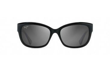 Image of Maui Jim Plumeria Polarized Cat Eye  Sunglasses,Gloss Black,Neutral Grey Lens GS768-02