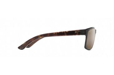 Image of Maui Jim Pokowai Arch Polarized Rectangular  Sunglasses,Olive Tortoise,HCL Bronze Lens H439-15T