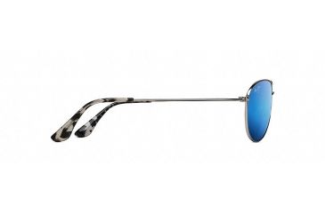 Image of Maui Jim Sea House Polarized Aviator  Sunglasses,Silver,Blue Hawaii Lens B772-17