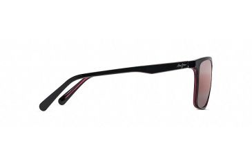 Image of Maui Jim Wild Coast Polarized Classic  Sunglasses,Black with Red Interior,Maui Rose Lens R756-02R