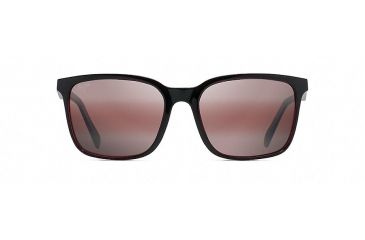 Image of Maui Jim Wild Coast Polarized Classic  Sunglasses,Black with Red Interior,Maui Rose Lens R756-02R
