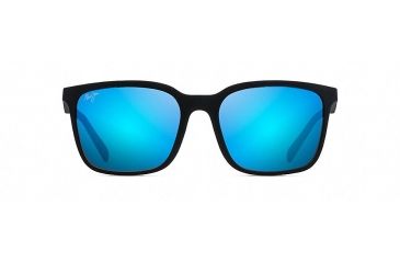 Image of Maui Jim Wild Coast Polarized Classic  Sunglasses,Matte Black,Blue Hawaii Lens B756-02MR