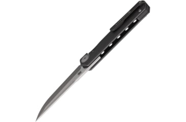 Image of Maxace Raccoon Dog SW Folding Knife, 4.63in Closed, 3.5in CPM S90V Stainless Steel Blade, Gray Stonewash Titanium Handle, Nylon Case, M08C