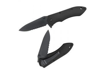 Image of Maxpedition Ferox Folding Knife, Serrated Edge, Black Handle, FEROXSB