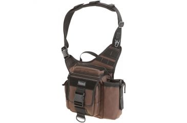 Image of Maxpedition Jumbo S-Type Versipack Nylon Shoulder Bag - Dark Brown 0413BR