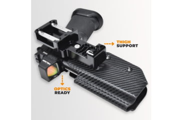 Image of Maxtor Tactical Alloy Competition OWB Holster w/ Align Tactical Thumb Rest, H&amp;K VP9L, Right, Carbon Fiber, ACHBK-VP9LREST-CF