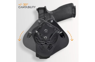 Image of Maxtor Tactical Bul Armory OWB Paddle Holster, SAS II Ultralight 3.25, Right, Black, PADDLE-SASUL325-BKRH
