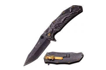 Image of MC Masters Collection Folding Blade, 4.75in, Stainless Steel Blade, Sculpted Art Stainless Steel Handle MC-A035SW