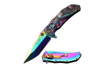 Image of MC Masters Collection Folding Blade, 4.75in, Stainless Steel Blade, Sculpted Art Stainless Steel Handle MC-A036RB