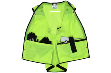 Image of MCR Safety Luminator Series Class 2 Lime Premium Surveyor Safety Vest, Large, VSURVMLBL
