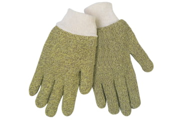 Image of MCR Safety Cut Pro 7 Gauge Cotton Polyester Kevlar Blend, Heat and Cut Resistant Gloves, Green, Large, 9430KME