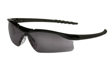 Image of MCR Safety DL1 Series Bifocal Readers Safety Glasses, 1.0 Diopter Lens, Soft TPR Nose Piece, Gray, One Size, DLH10G