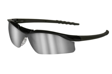 Image of MCR Safety DL1 Series Safety Glasses, Soft TPR Nose Piece, Silver Mirror/Black Frame, One Size, DL117