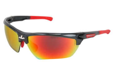 Image of MCR Safety Dominator DM3 Series Safety Glasses, MAX36 Lenses, Adjustable Wire Core Temples and Nose Piece, Fire Mirror, One Size, DM131RDC