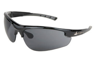 Image of MCR Safety Dominator 2 Series MAX6 Safety Glasses, Anti-Fog Lenses, TPR Temples, Comfortable TPR Brow Guard, Gray Lens/Black and Red Frame, One Size, DM1222PF