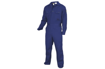 Image of MCR Safety Flame Resistant Deluxe Coverall, 88% Cotton 12% Nylon, Royal Blue, 42 TALL, DC1B42T