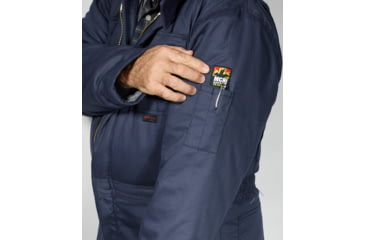 Image of MCR Safety Flame Resistant Insulated Deluxe Coverall, Modacrylic Quilted Lining, 88% Cotton 12% Nylon, Navy, XL, DC3NXLT